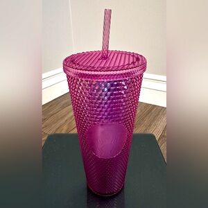 BNWT Starbucks Disney Pink Studded Cold Drink Tumbler 50th Anniversary